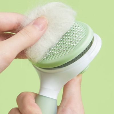 Image showing  Round Head Cream Pet Grooming Brush
