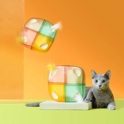 Michu Interactive Feathered Cat Toy Box