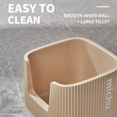 Image showing 5 th Michu Container Cat Litter Box with Scoop, BoBa, XXL