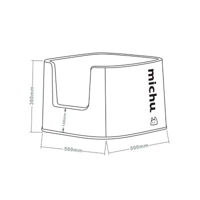 Image showing 6 th Michu Container Cat Litter Box with Scoop, BoBa, XXL