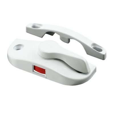 Image showing  Window Sash Lock 2-1/16 H/C with Keeper 2-1/8 H/C Diecast White with Screws