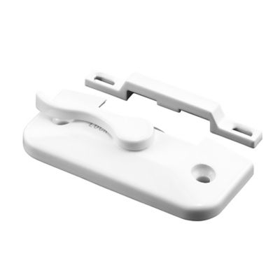 Prime-Line Window Sash Lock 2-1/4 H/C with Keeper 2-1/4 H/C Diecast White with Screws