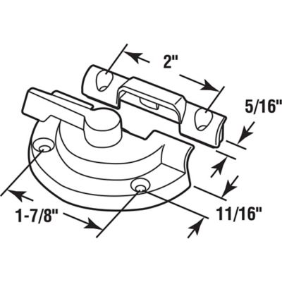 Image showing  Window Sash Lock 1-7/8 H/C with Keeper 2 H/C Diecast White with Screws