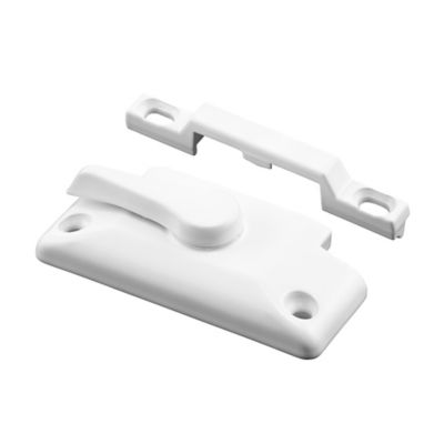 Prime-Line Window Sash Lock with Keeper, Fits Simonton Windows, 2-1/4 in. Hole Centers, Diecast Construction, White (1 Set)