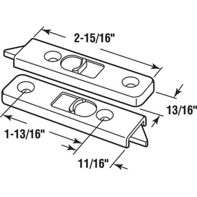 Image showing  Window Tilt Latch, Plastic, Fits Windsor Windows, Bronze Color, Left and Right Hand Latches, with Fasteners, (1 Pair)