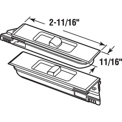 Image showing  Window Tilt Latch, 0.283V Plastic, Fits Altrium Windows, Beige, Left and Right Hand Latches (1 Pair)