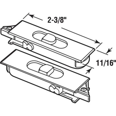 Image showing  Window Tilt Latch, Round Back, 0.345 Plastic, Fits Crystal Windows, Euro White, Left and Right Hand Latches (1 Pair)