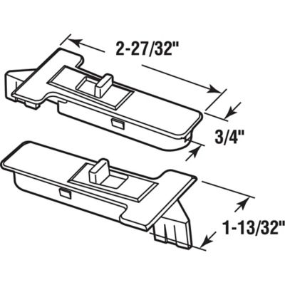 Image showing  Window Tilt Latch, Injected Molded Plastic, Fits Silverline Windows, White, Left and Right Hand Latches (1 Pair)
