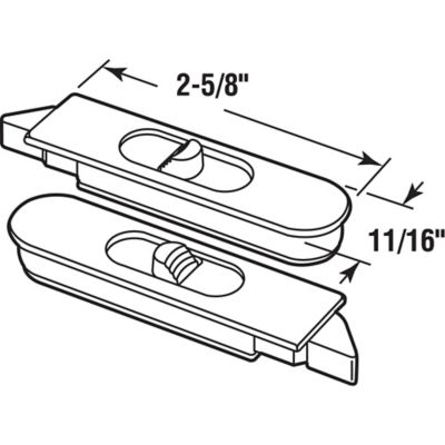 Image showing  Window Tilt Latch, 0.248 Plastic, Fits Thermal Industries Windows, Blue White, Left and Right Hand Latches (1 Pair)