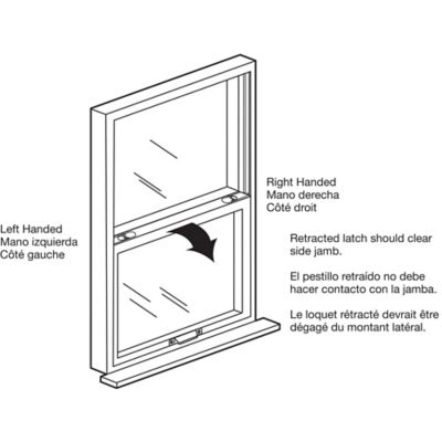 Image showing  Window Tilt Latch, 0.248 Plastic, Fits Thermal Industries Windows, Blue White, Left and Right Hand Latches (1 Pair)