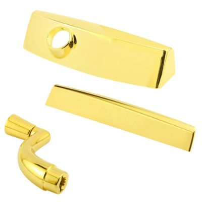 Prime-Line Casement Operator Crank Handle with Cover and Undercover, Left Hand, Brass (1 Kit)