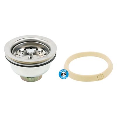 Image showing  Kitchen Sink Basket Strainer Drain Assembly 3-1/2 in. to 4 in. with Putty Stainless Steel Pressure Cup