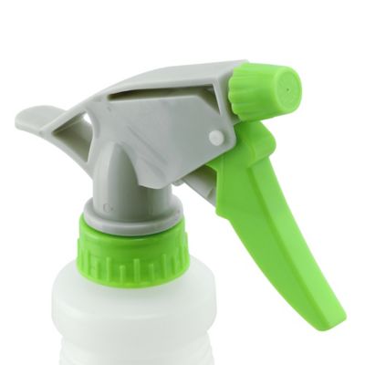 Image showing  Trigger Sprayer Dispenser Bottles, 24 Ounce, 360 Degree Spray Position, Translucent Plastic with Green Trim (3 Pack)