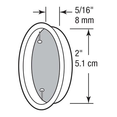 Image showing  Closet Door Finger Pull, 2 in., Matte Black Finish (5 Pack)