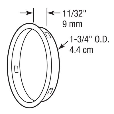 Image showing  Closet Door Finger Pull, 1-3/4 in., Matte Black Finish (2 Pack)