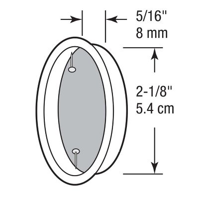 Image showing  Closet Door Finger Pull, 2-1/8 in., Matte Black Finish (2 Pack)