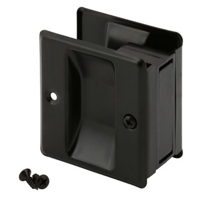 Prime-Line Pocket Door Passage Pull, Matte Black Finish (Single Pack)