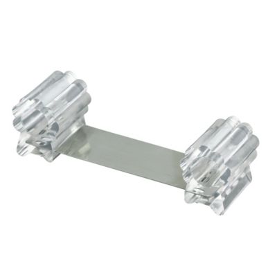 Image showing  Door Stop, Flexible Stainless Steel Flat Strap, Clear Rubber Retainers, Fits Up To 3 in. Thick Doors (Single Pack)