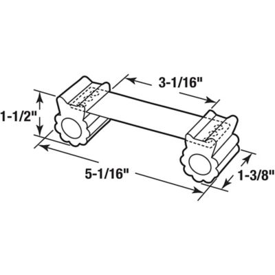 Image showing  Door Stop, Flexible Stainless Steel Flat Strap, Clear Rubber Retainers, Fits Up To 3 in. Thick Doors (Single Pack)
