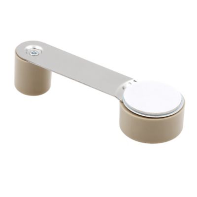 Image showing  Door Stop Bumper with Door Retainer on Pivoting Arm, Tan, Fits 1-3/4 in. Thick Doors (Single Pack)