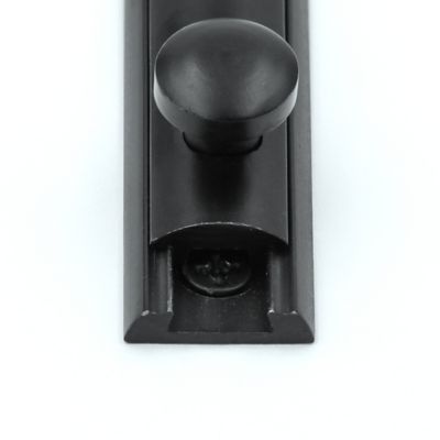 Image showing 5 th Prime-Line Surface Bolt, 4 in., Solid Brass, Matte Black Finish, 1 pk.