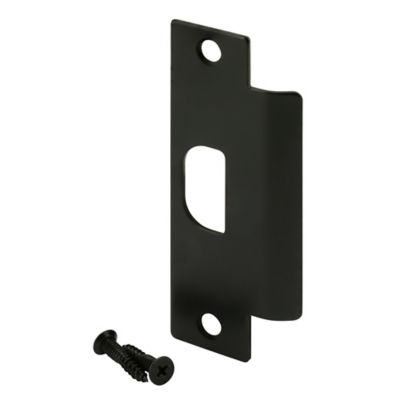 Prime-Line Door Strike, Stainless Steel, Commercial, ASA, Matte Black Finish (Single Pack)