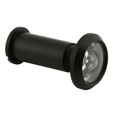 Prime-Line Door Viewer, 200 Degree, UL Listed, Matte Black Finish, Solid Brass, 9/16 in. Diameter (Single Pack)