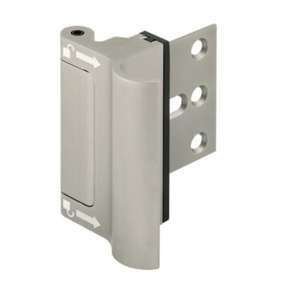 Prime-Line New and Improved Door Reinforcement Lock with Integral Pull, 3 In. Stop, Solid Brass, Satin Nickel (Single Pack)