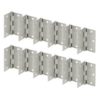 Image showing  Door HInge, Residential Smooth Pivot, 3-1/2 x 3-1/2 in., Satin Nickel, .087 in. Gauge, 12 pk., U 11502512