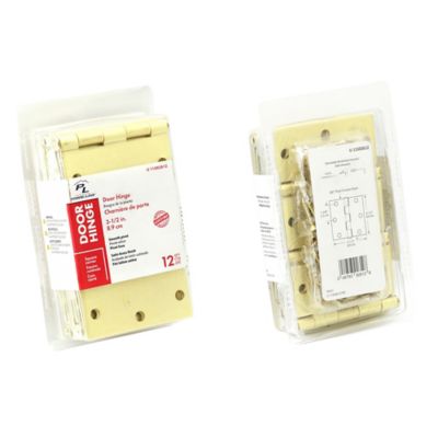 Image showing  Door HInge, Residential Smooth Pivot, 3-1/2 x 3-1/2 in., Satin Brass, .087 in. Gauge, 12 pk., U 11502612