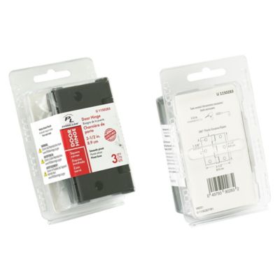 Image showing  Door Hinge Residential Smooth Pivot 3-1/2 in., x 3-1/2 in., Matte Black Finish .087 in., Gauge 3 Pack