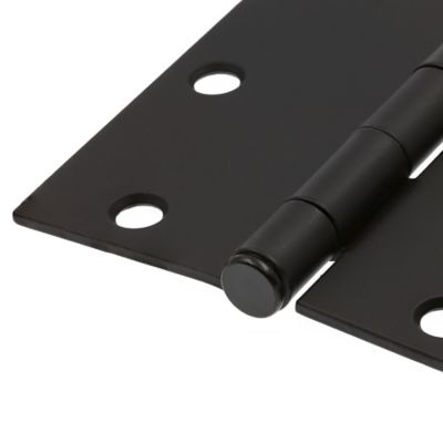 Image showing  Door Hinge Residential Smooth Pivot 3-1/2 in., x 3-1/2 in., Matte Black Finish .087 in., Gauge 3 Pack