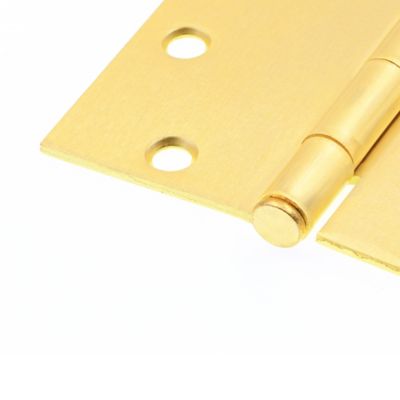 Image showing  Door HInge, Residential Smooth Pivot, 4 x 4 in., Satin Brass, .087 in. Gauge, 3pk., U 1150363