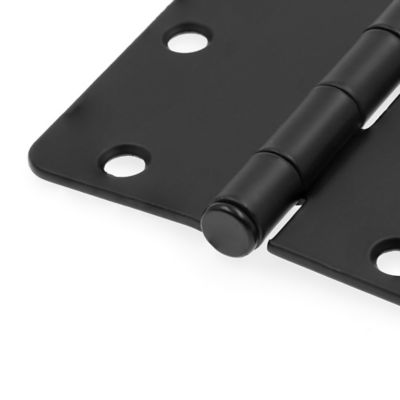 Image showing  Door Hinge, Residential, Smooth Pivot, 3-1/2 in., Matte Black Finish, 12 pk., U 11505812