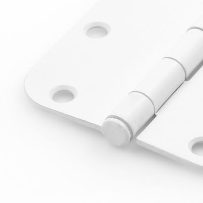 Image showing  Door Hinge Residential Smooth Pivot 3-1/2 in., x 3-1/2 in., White Finish .087 in., Gauge 12 Pack
