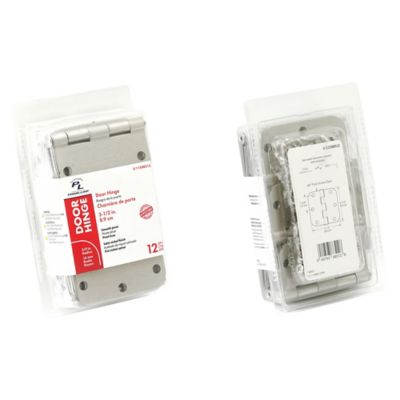Image showing  Door HInge, Residential Smooth Pivot, 3-1/2 x 3-1/2 in., Satin Nickel, .087 in. Gauge, 12 pk., U 11508512