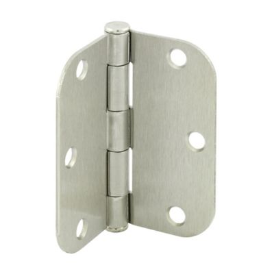 Prime-Line Door HInge, Residential Smooth Pivot, 3-1/2 x 3-1/2 in., Satin Nickel, .087 in. Gauge, 3 pk., U 1150853