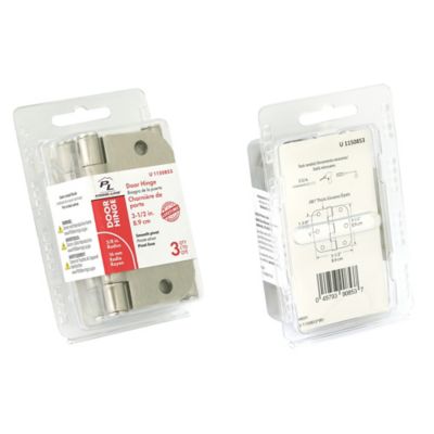 Image showing  Door HInge, Residential Smooth Pivot, 3-1/2 x 3-1/2 in., Satin Nickel, .087 in. Gauge, 3 pk., U 1150853