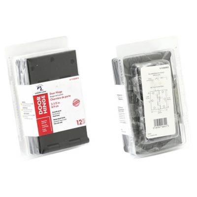 Image showing  Door Hinge, Residential, Smooth Pivot, 3-1/2 in., Matte Black Finish, 12 pk., U 11508812