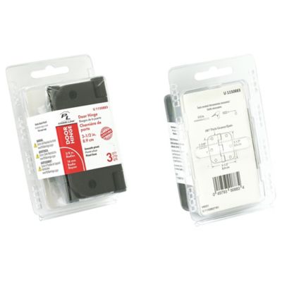 Image showing  Door Hinge Residential Smooth Pivot 3-1/2 x 3-1/2in., Matte Black Finish, .087 in., Gauge, 3 pk.