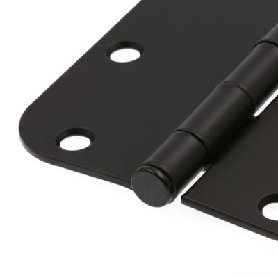 Image showing  Door Hinge Residential Smooth Pivot 3-1/2 x 3-1/2in., Matte Black Finish, .087 in., Gauge, 3 pk.