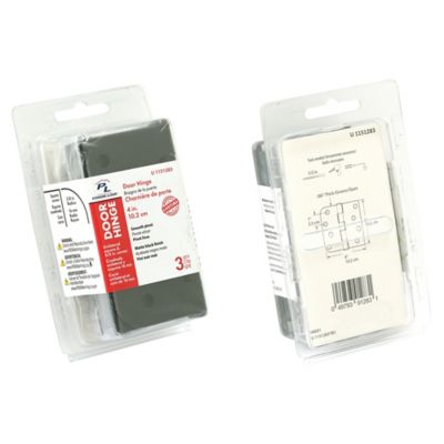 Image showing  Door HInge, Residential Smooth Pivot, 4 x 4 in., Matte Black, .087 in. Gauge 3 pk., U 1151283