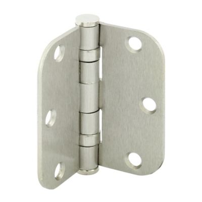 Prime-Line Door Hinge, Commercial, Smooth Pivot, 2 Ball Bearing, 3-1/2 in., Satin Nickel Finish, 3 pk., U 1156253