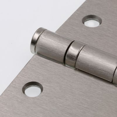 Image showing 7 th Prime-Line Door Hinge Commercial Smooth Pivot 2 Ball Bearing 4-1/2 in., x 4-1/2 in., Satin Nickel Finish .134 in., Gauge 3 Pack