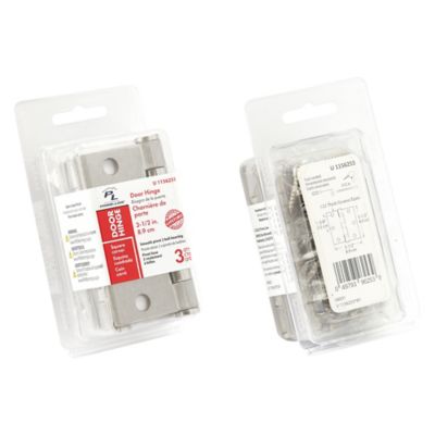 Image showing  Door Hinge, Commercial, Smooth Pivot, 2 Ball Bearing, 3-1/2 in., Satin Nickel Finish, 3 pk., U 1156953