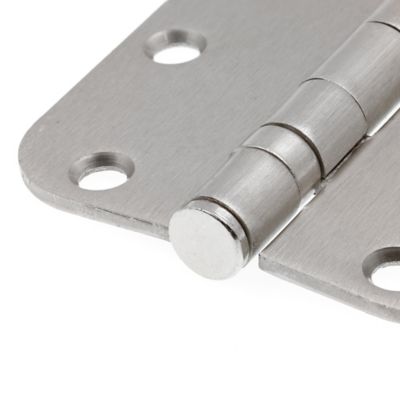 Image showing  Door Hinge, Commercial, Smooth Pivot, 2 Ball Bearing, 3-1/2 in., Satin Nickel Finish, 3 pk., U 1156953