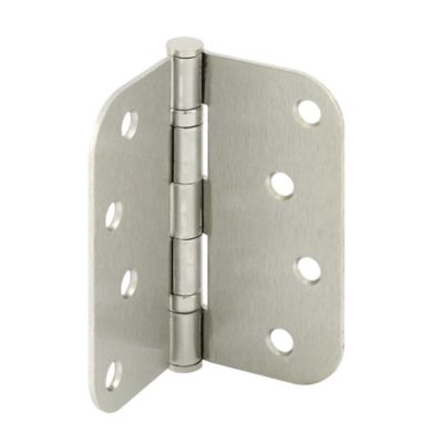 Prime-Line Door Hinge, Residential, Smooth Pivot, 2 Ball Bearing, 4 in., Satin Nickel Finish, 3 pk., U 1157053