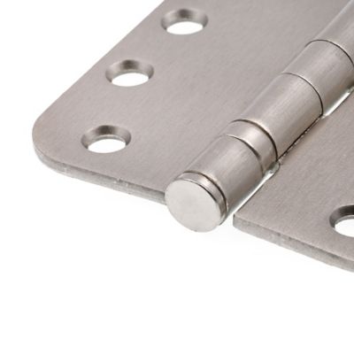 Image showing  Door Hinge, Residential, Smooth Pivot, 2 Ball Bearing, 4 in., Satin Nickel Finish, 3 pk., U 1157053