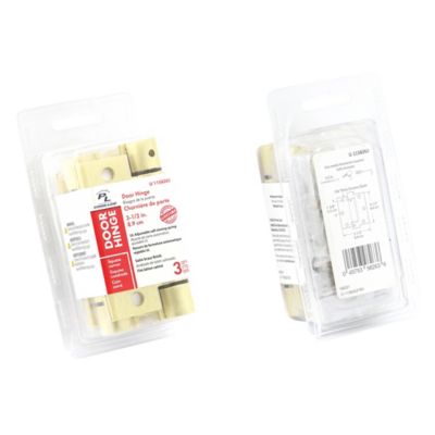 Image showing  Door Hinge, Commercial, UL Adj. Self-Closing Spring, 3.6 in., Satin Brass Finish, .106 in. ga., 3 pk., , U 1158263