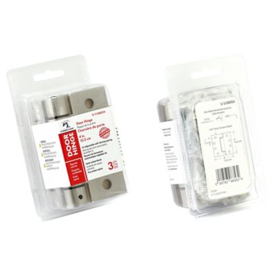 Image showing  Door Hinge, Commercial, UL Adj. Self-Closing Spring, 4 in., Satin Nickel Finish, .130 in. ga., 3 pk., U 1158353